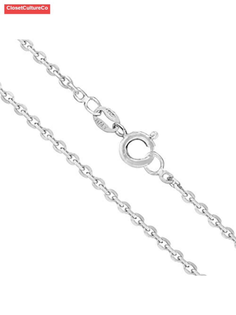 Sterling Silver Chain Necklace 2mm Cable Italian Made